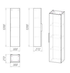 Шкаф пенал Grossman Форта 30 3030052 подвесной