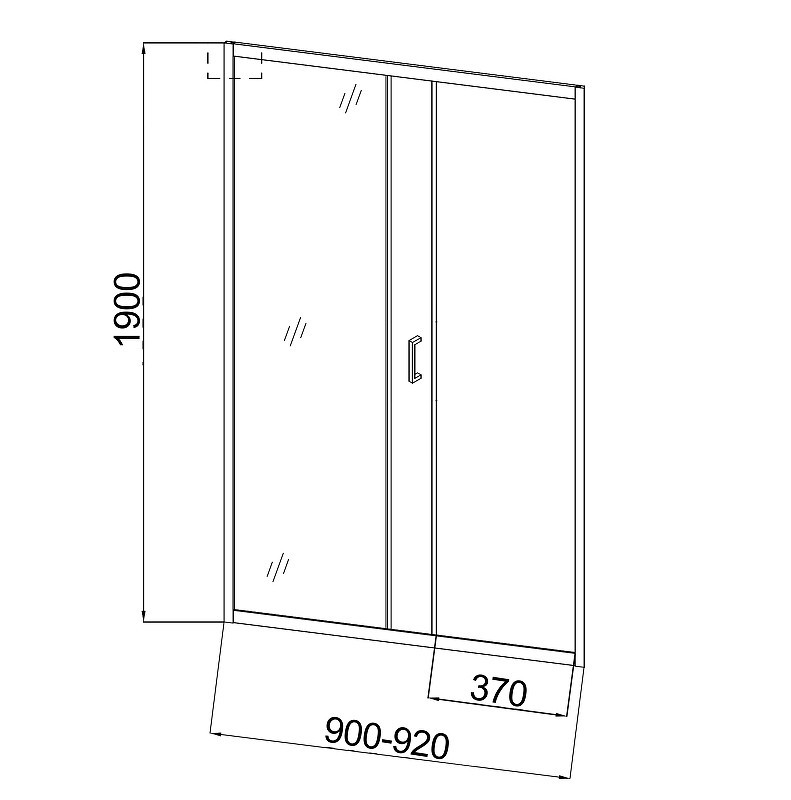 Душевая дверь Niagara Eco 90 NG-651-9AB