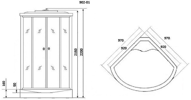 Душевая кабина Niagara Ultra 100x100 NG-902-01