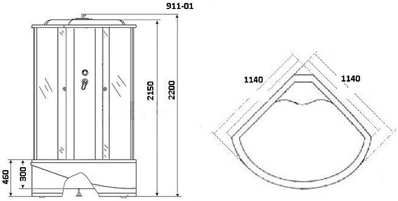 Душевая кабина Niagara Ultra 115x115 NG-911-01