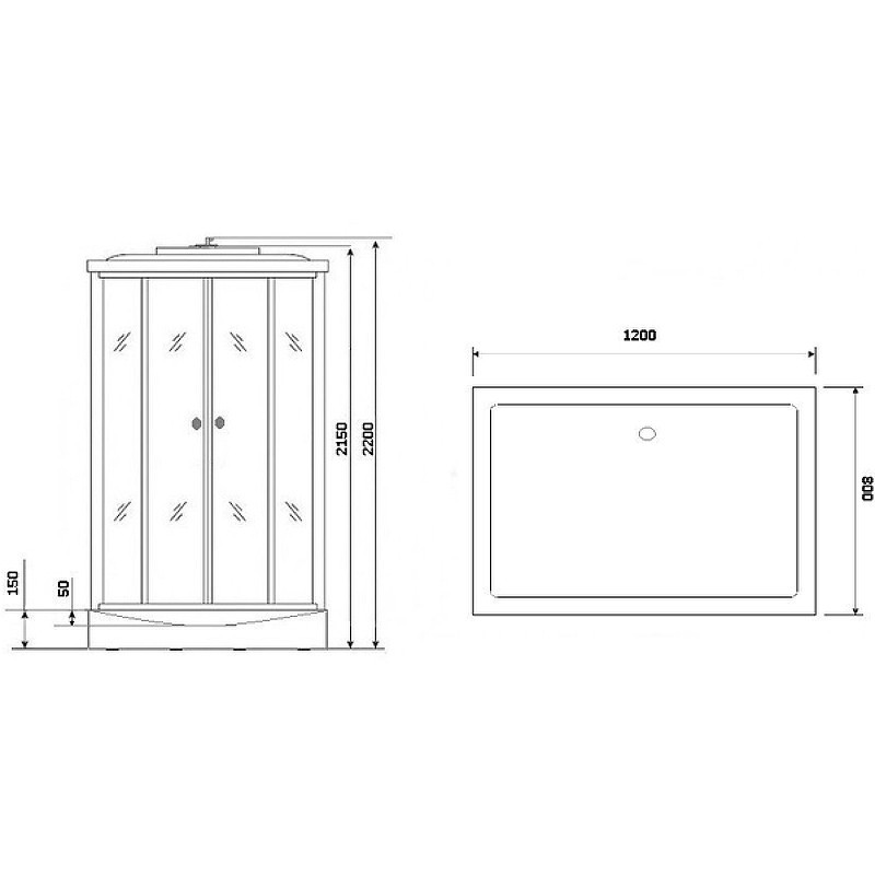 Душевая кабина Niagara Luxe 120x80 NG-7711GR