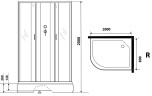 Душевая кабина Niagara Classic 100х80 R NG-33084-14RBK