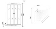 Душевая кабина Niagara Luxe NG-7717G 100x100