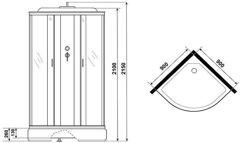 Душевая кабина Niagara Classic 90х90 NG-3501-14