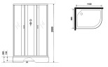 Душевая кабина Niagara Classic 110х90 L NG-33194-14LBK