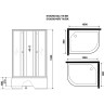 Душевая кабина Niagara Eco 100x80 L E100/80/40L/TN/BK