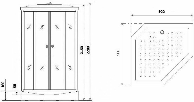 Душевая кабина Niagara Ultra 90x90 NG-2506-01