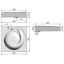 Раковина Grossman Neo 60 2606001 на стиральную машину