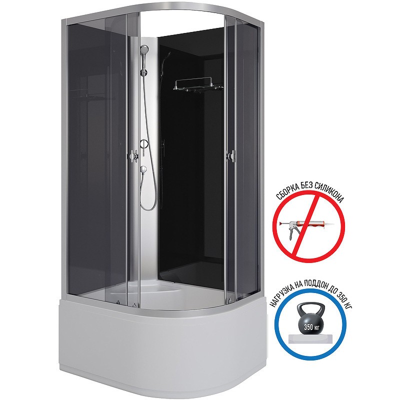 Душевая кабина Niagara Eco 90x70 L E90/70/40L/TN/BK