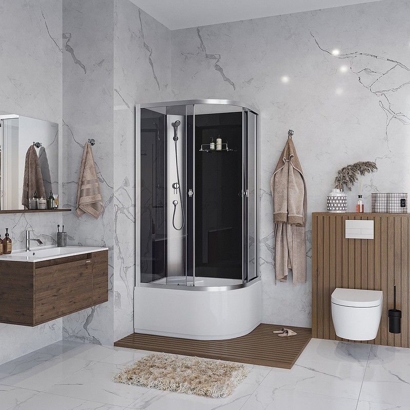 Душевая кабина Niagara Eco 90x70 L E90/70/40L/TN/BK