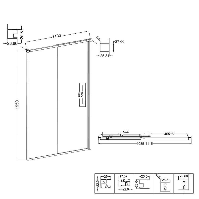 Душевая дверь Niagara Nova 110 L NG-84-L11FHB