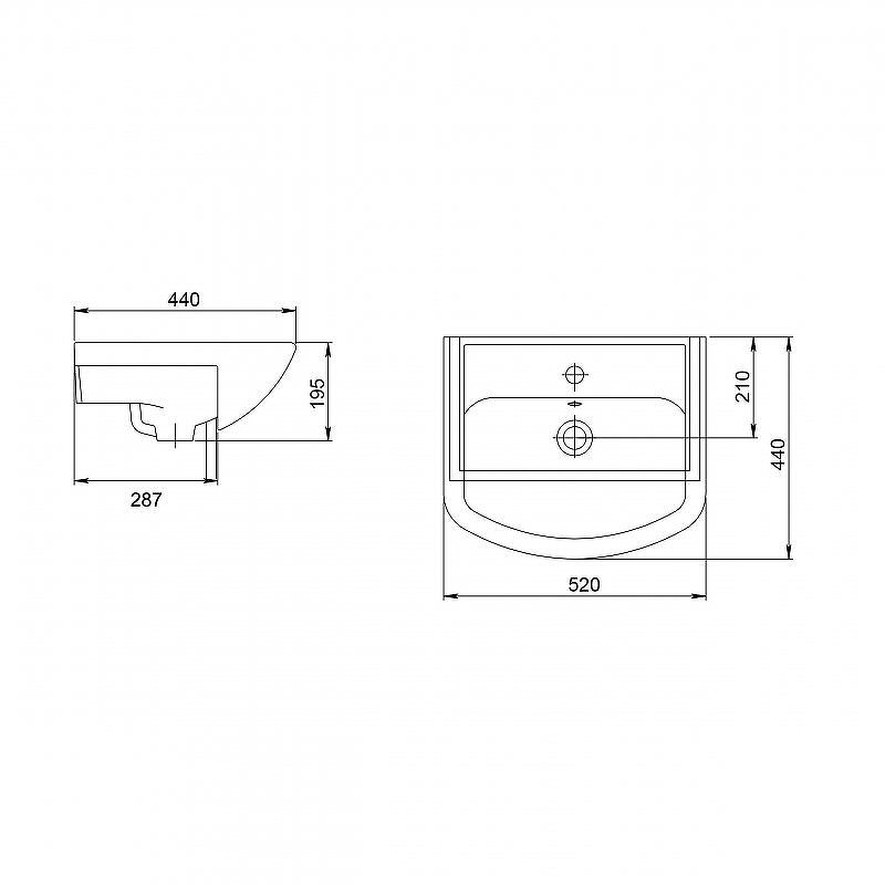 Комплект мебели для ванной Grossman Eco Line 50 105205
