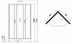 Душевая кабина Grossman Elegans 90x90 GR251D