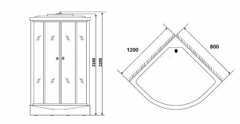 Душевая кабина Niagara Ultra NG-1903-01L 120x80