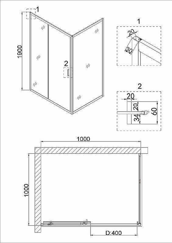 Душевой уголок Niagara Nova 100х100 NG-42-10AG-A100G