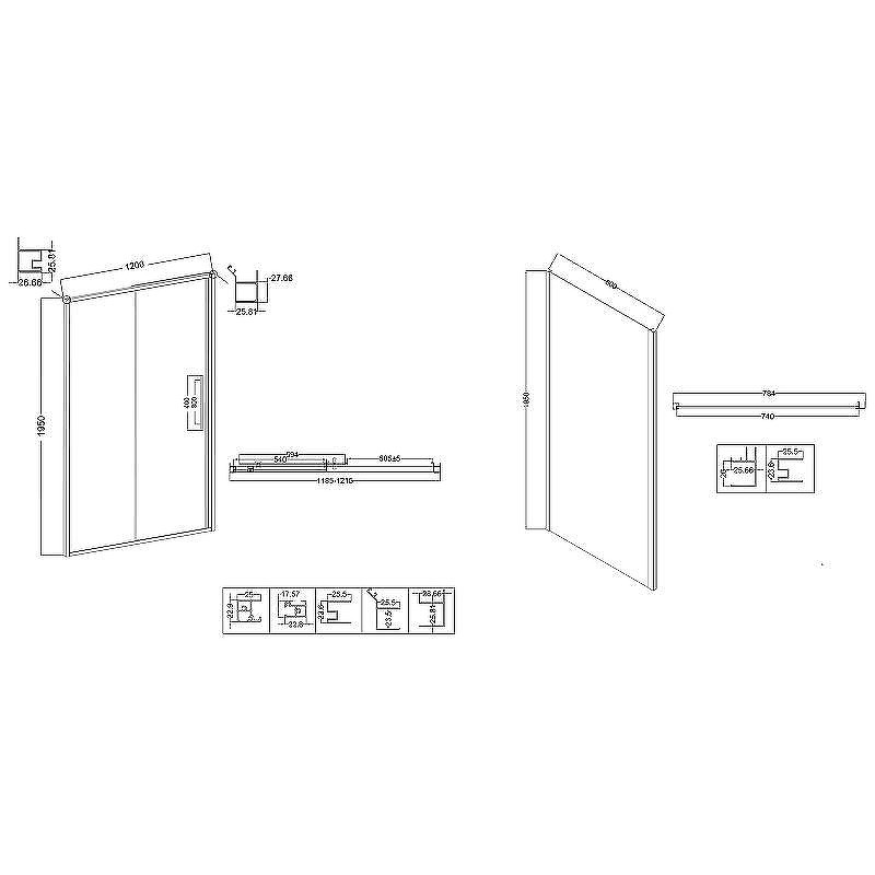 Душевой уголок Niagara Nova 120х80 NG-84-12AB-A80B-34