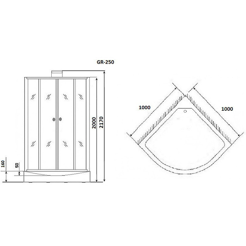 Душевая кабина Grossman GR250 100x100