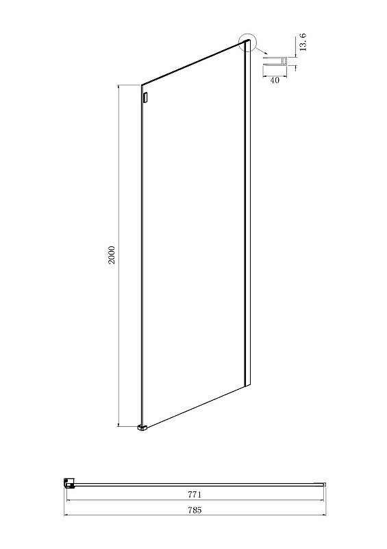 Душевой уголок Ambassador Benefit 130x80 19021202HB-80HB