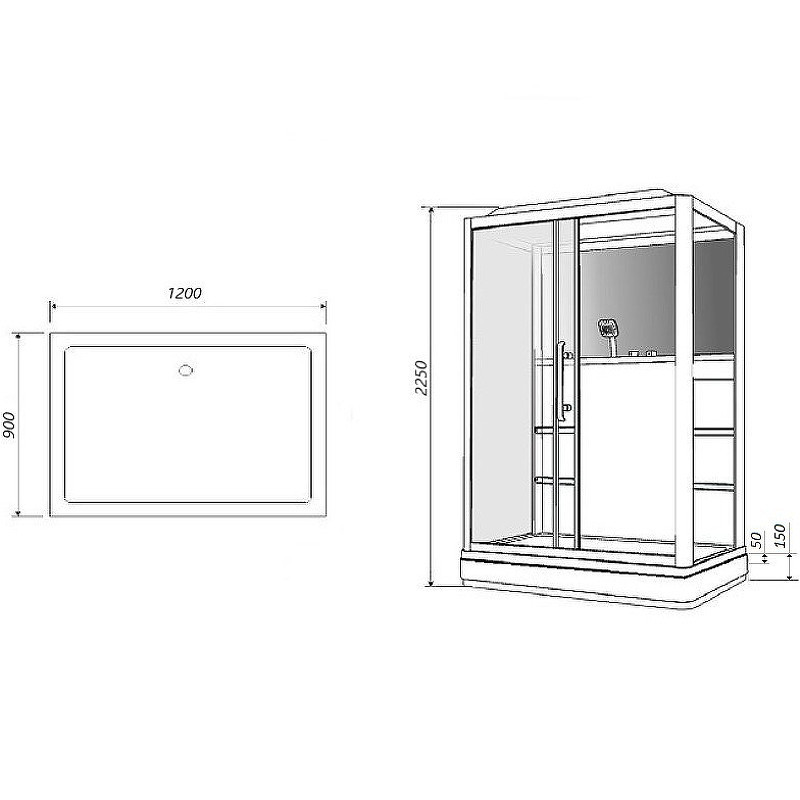 Душевая кабина Grossman 120x90 GR127L