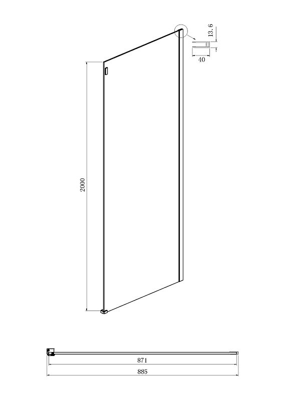 Душевой уголок Ambassador Benefit 130x90 19021202HB-90HB