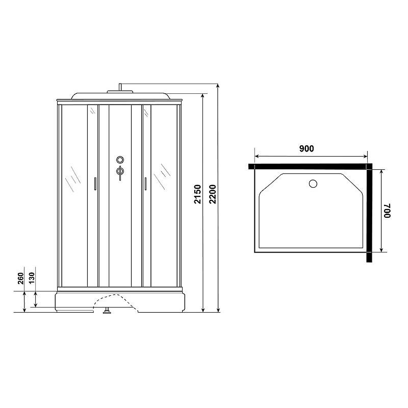 Душевая кабина Niagara Classic 90х70 NG-33974-14QF