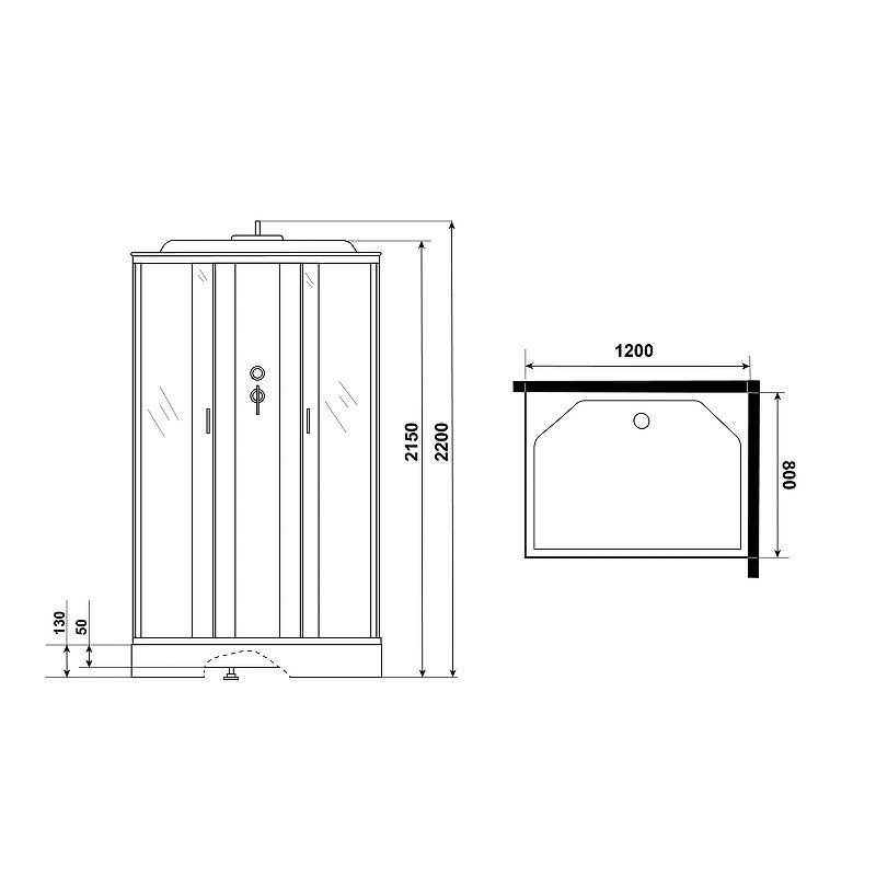 Душевая кабина Niagara Classic 120х80 NG-43285-14QP