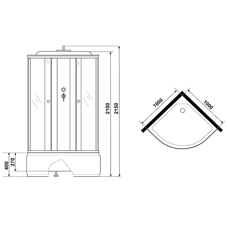 Душевая кабина Niagara Eco 100х100 NG-7509-14