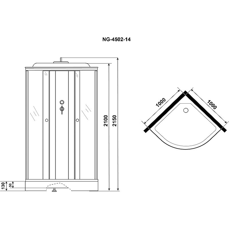 Душевая кабина Niagara Eco 100x100 E100/13/TN