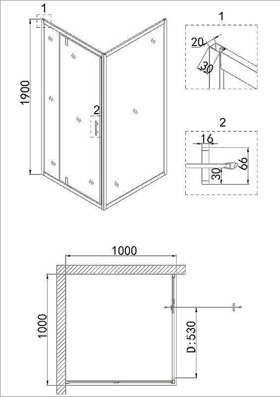 Душевой уголок Niagara Nova 100х100 NG-43-10AG-A100G