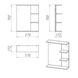 Зеркало Grossman Поло 57 205701-1