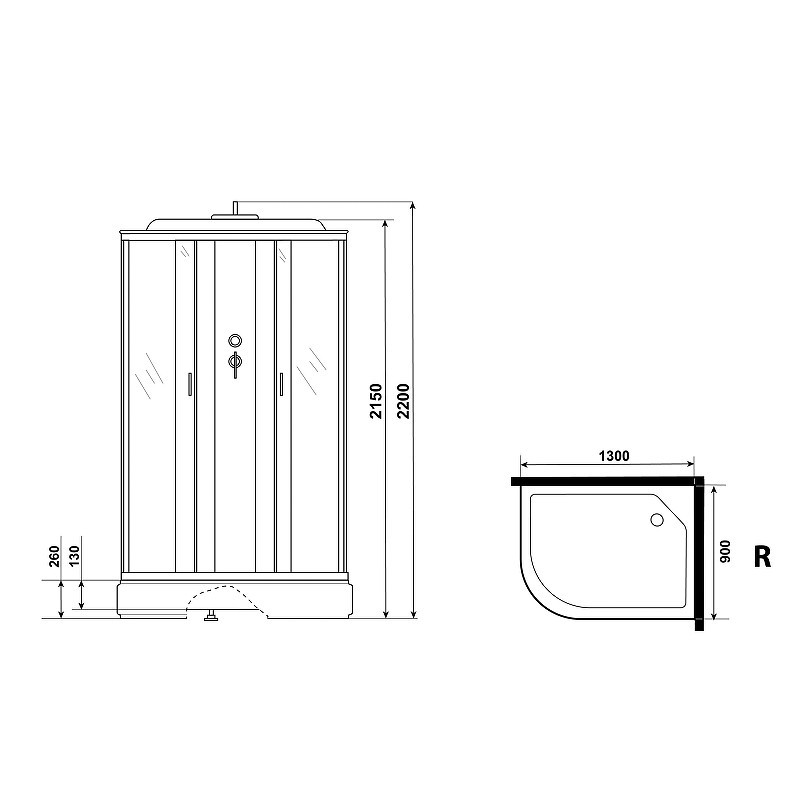 Душевая кабина Niagara Classic 130х90 R NG-33394-14RF