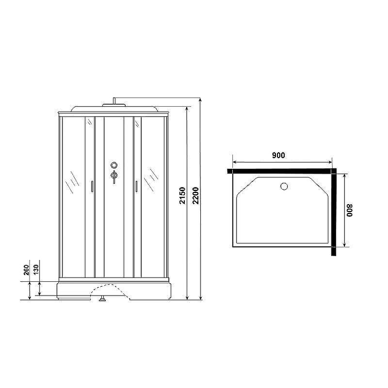 Душевая кабина Niagara Classic 90х80 NG-33984-14QG