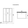 Душевая кабина Niagara Promo 100x80 P100/80/26Q/MT/BK