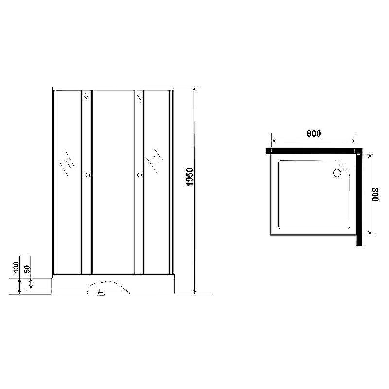 Душевой уголок Niagara Eco 100х100 NG-010-14QT