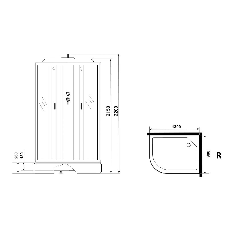 Душевая кабина Niagara Classic 130х90 R NG-33394-14RG