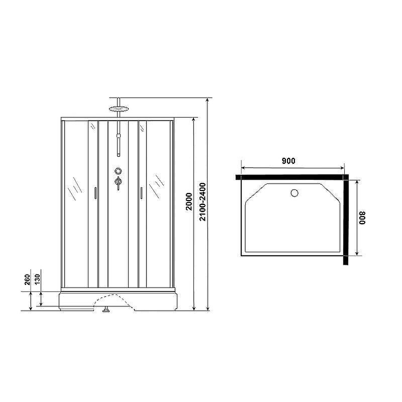 Душевая кабина Niagara Classic 90х80 NG-33984-14QBKT
