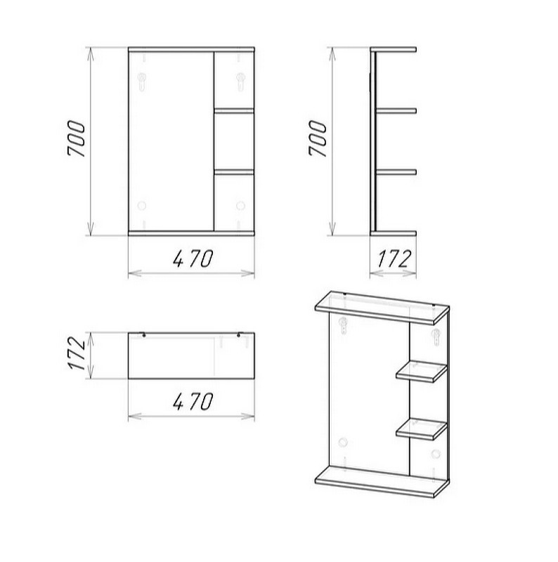 Зеркало Grossman Поло 47 204701-1