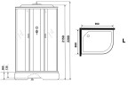 Душевая кабина Niagara Classic 90х80 L NG-33984-14L