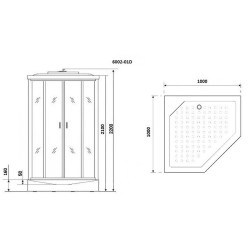Душевая кабина Niagara Premium 100x100 NG-6002-01D