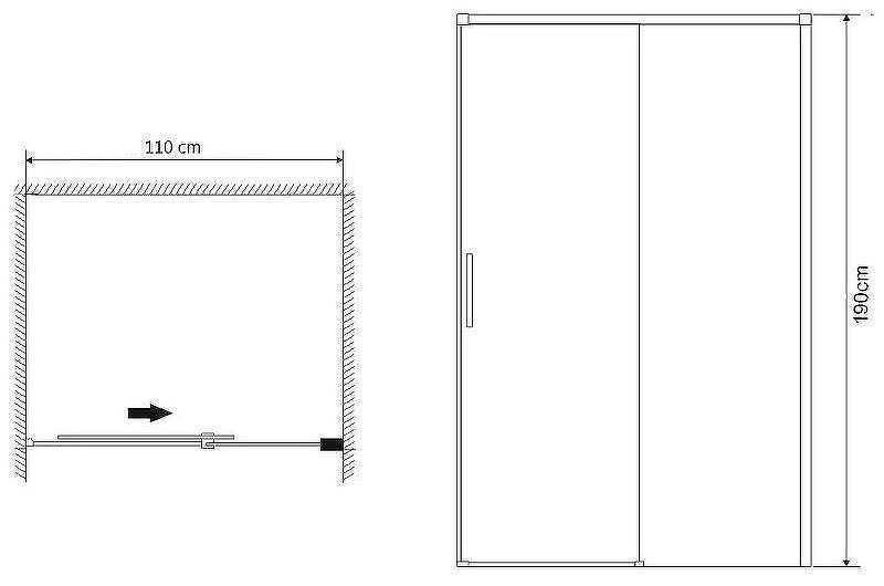Душевая дверь Grossman Fly 110 GR-D110Fl1