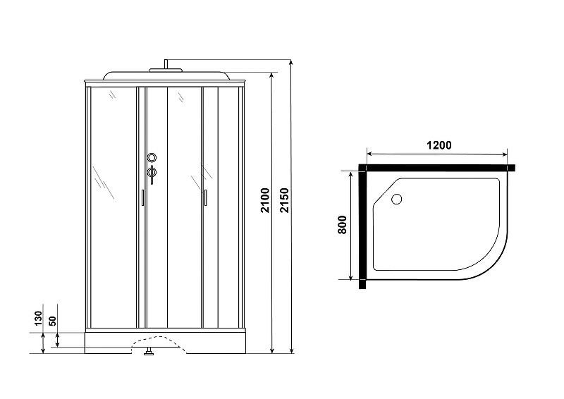 Душевая кабина Niagara Classic 120х80 L NG-3512-14LF