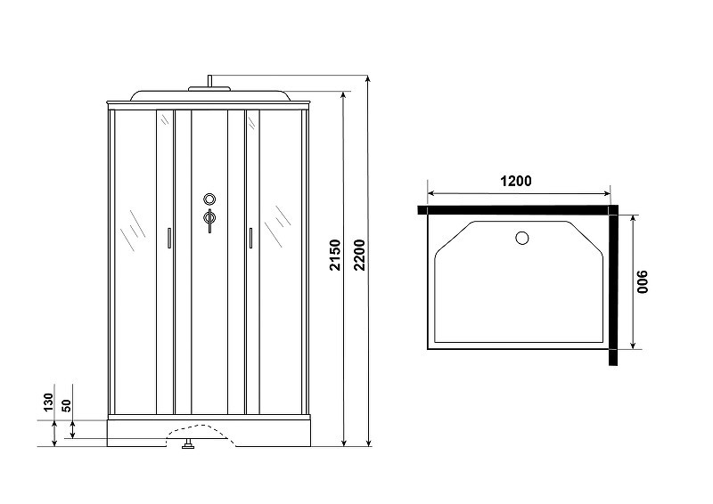 Душевая кабина Niagara Classic 120х90 NG-43295-14QP