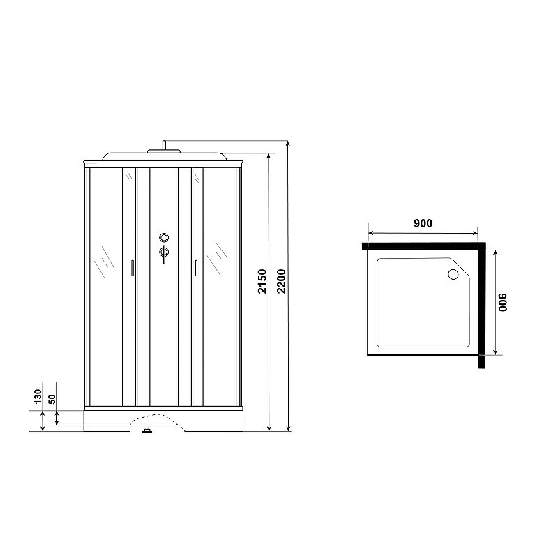 Душевая кабина Niagara Classic 90х90 NG-1101-14G