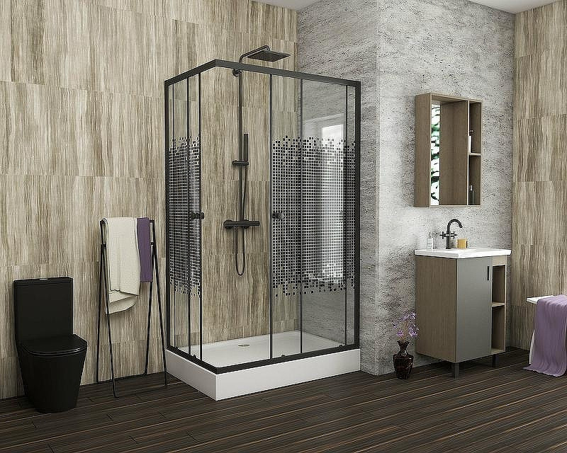 Душевой уголок Niagara Eco 100х80 NG-018-14Q BLACK