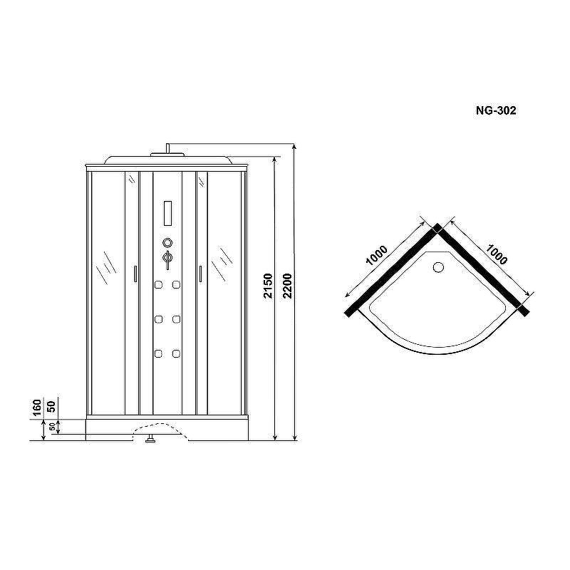Душевая кабина Niagara Ultra 100x100 NG-302-01