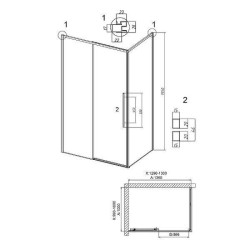 Душевой уголок Grossman Galaxy 130x100 L 120.K33.01.1310.21.02
