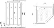 Душевая кабина Niagara Premium 90x90 NG-6001-01D