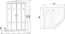 Душевая кабина Niagara Premium 90x90 NG-6001-01D