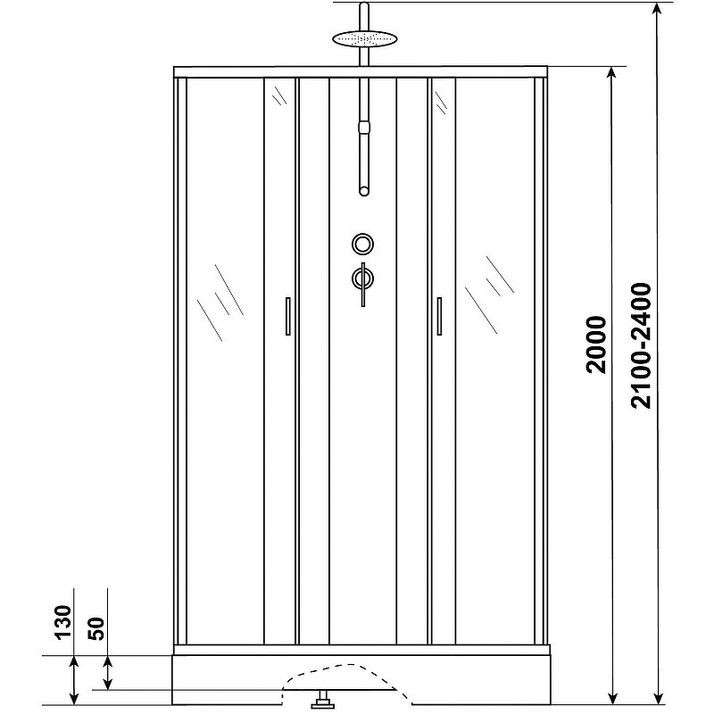 Душевая кабина Niagara Classic 120х90 NG-43295-14QBKT