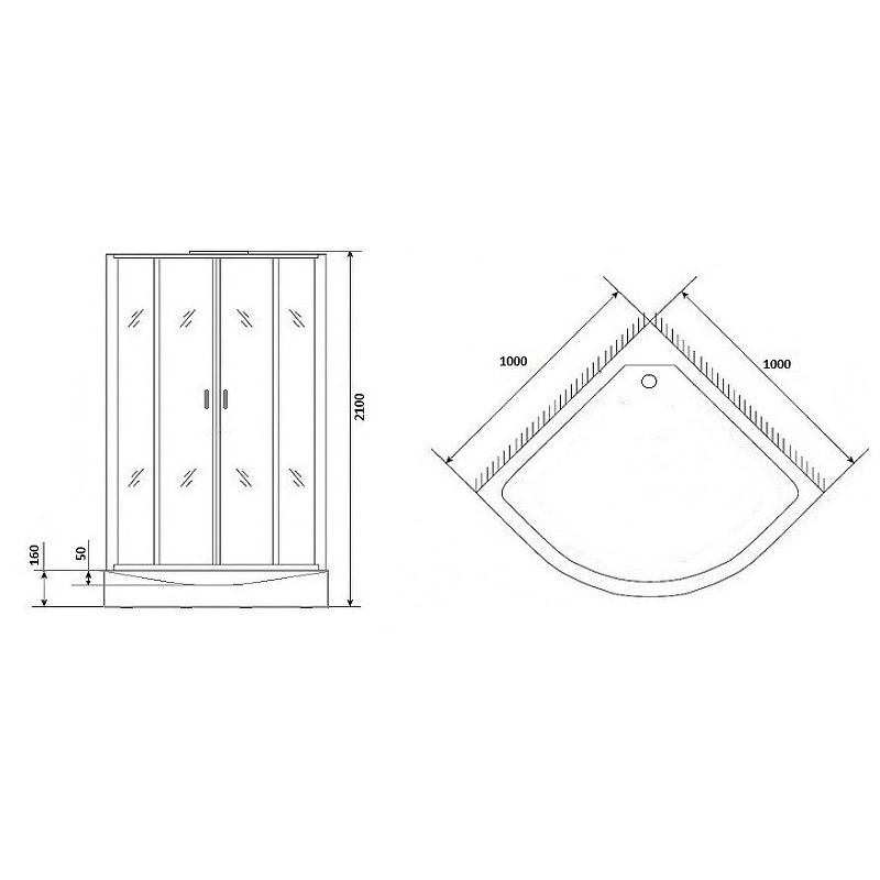 Душевая кабина Niagara Premium 100x100 NG-6002-01G
